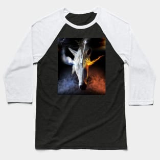 Fire And Ice Unicorn Baseball T-Shirt